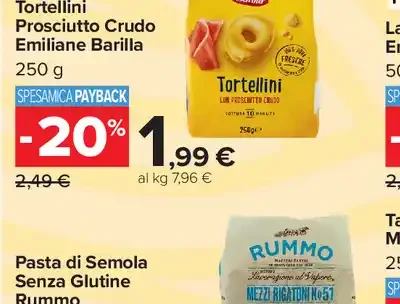 Tortellini prosciutto crudo Emiliane Barilla