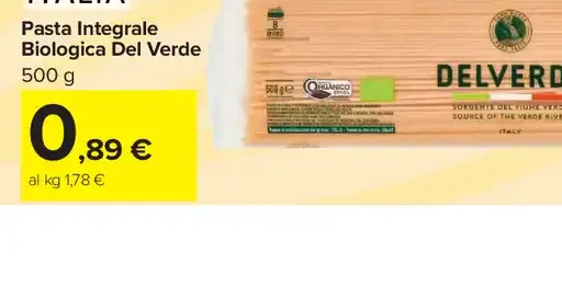 Pasta integrale biologica Delverde