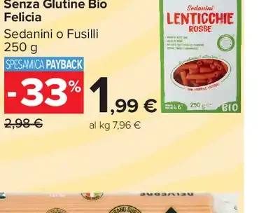 Pasta di legumi senza glutine bio Felicia