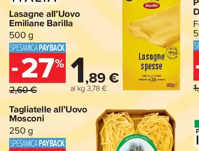 Lasagne all’uovo Emiliane Barilla