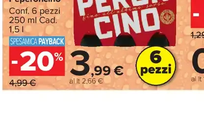 Birra Peroni Peperoncino confezione 6 pezzi