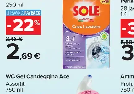 Cura lavatrice Sole
