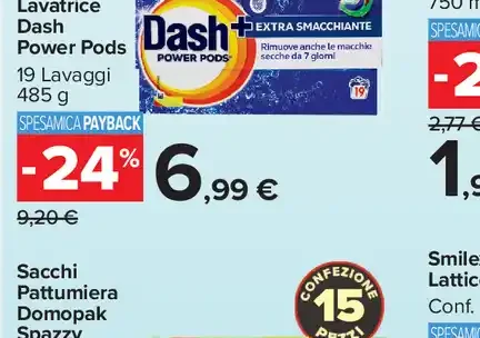 Pastiglie lavatrice Dash Power Pods