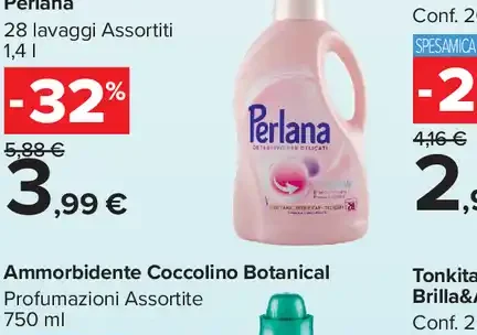Detersivo liquido lavatrice Perlana