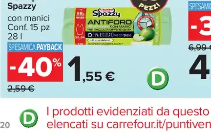 Sacchi pattumiera Domopak Spazzy