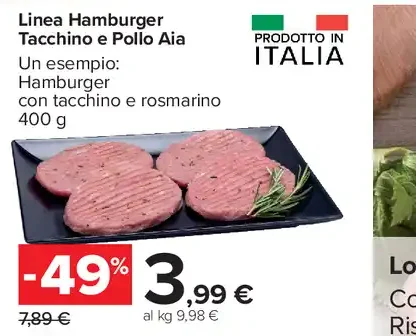 Hamburger di tacchino e pollo