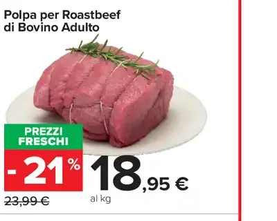 Polpa per roastbeef di bovino adulto