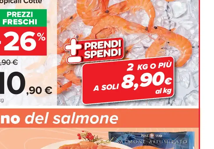 Mazzancolle tropicali cotte