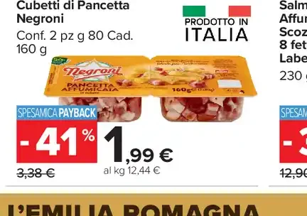 Cubetti di pancetta Negroni