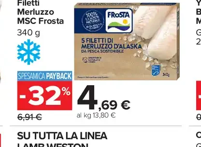 Filetti merluzzo MSC Frosta