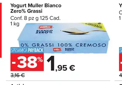 Yogurt Muller Bianco Zero% Grassi