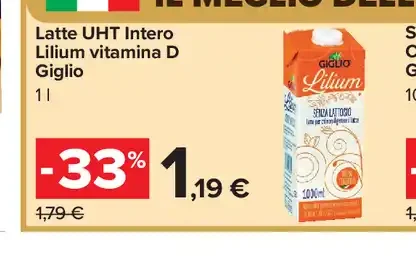 Latte UHT intero Giglio