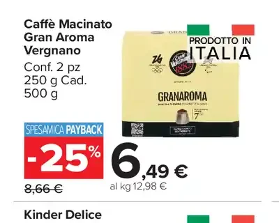 Caffè macinato Gran Aroma Vergnano