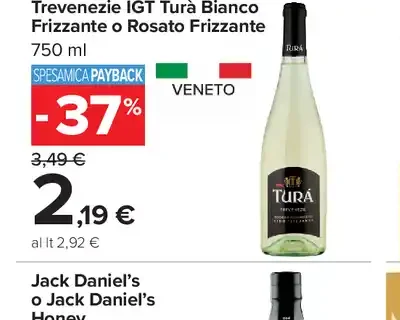 Trevenezìe IGT Turà Bianco Frizzante o Rosato Frizzante