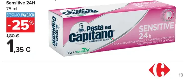 Dentifricio Pasta del Capitano Sensitive 24H