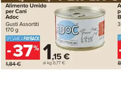 Alimento umido per cani Adoc