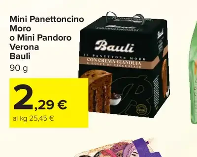 Mini panettoncino Moro o mini pandoro Verona Bauli