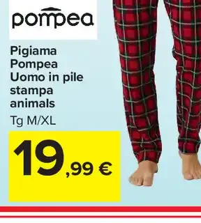 Pigiama Pompea uomo in pile