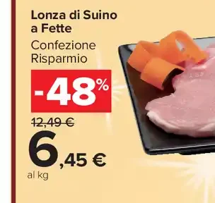 Lonza di suino a fette