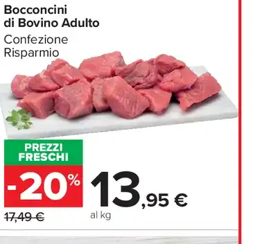 Bocconcini di bovino adulto