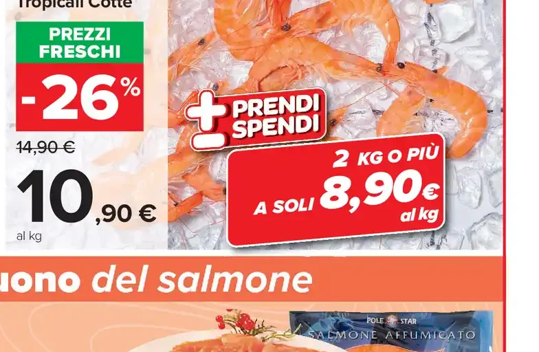 Mazzancolle tropicali cotte