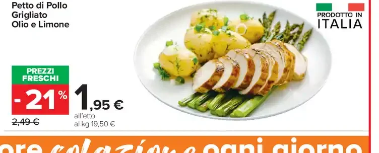 Petto di pollo grigliato olio e limone