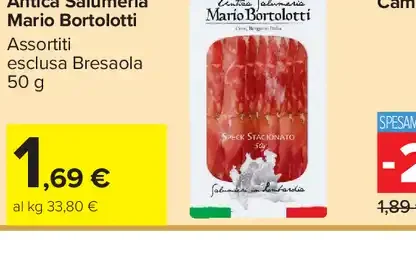 Salumi affettati Antica Salumeria Mario Bortolotti