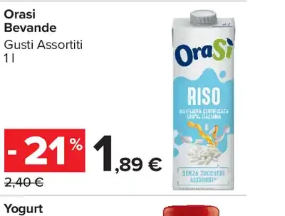 Orasi bevande gusti assortiti
