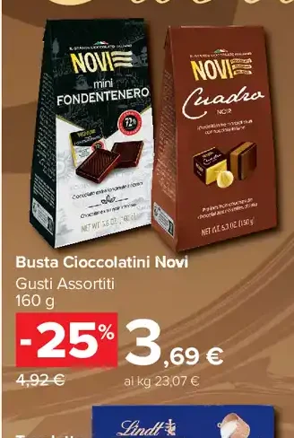 Busta cioccolatini Novi gusti assortiti