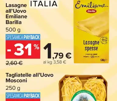 Lasagne all’uovo Emiliane Barilla