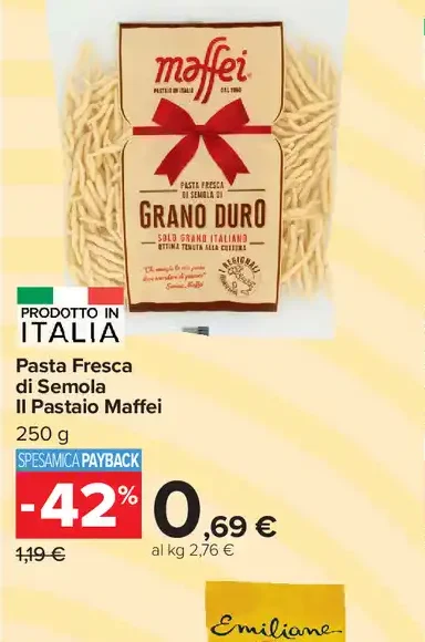 Pasta fresca di semola Il Pastaio Maffei