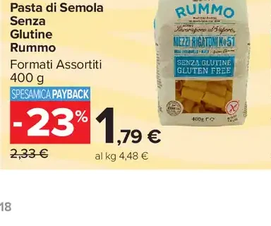 Pasta di semola senza glutine Rummo