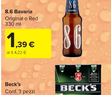 Birra 8.6 Bavaria Original o Red