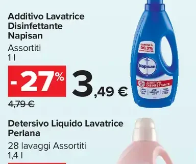 Additivo lavatrice disinfettante Napisan