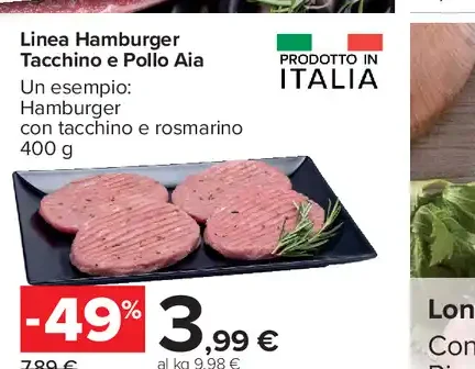 Hamburger con tacchino e rosmarino