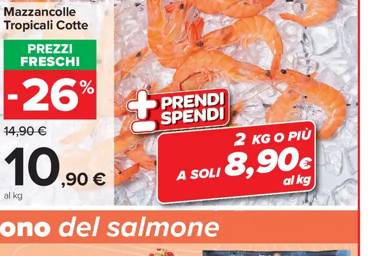 Mazzancolle tropicali cotte