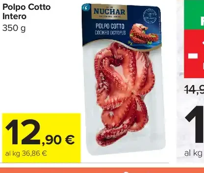 Polpo cotto intero