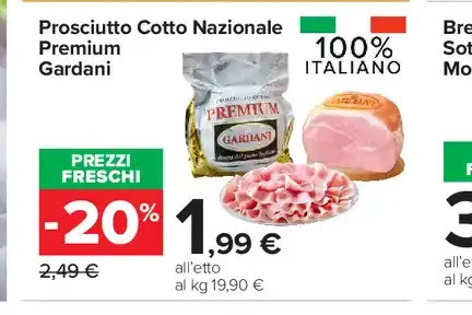 Prosciutto cotto nazionale premium Gardani