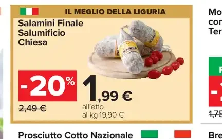 Salamini finale salumificio Chiesa