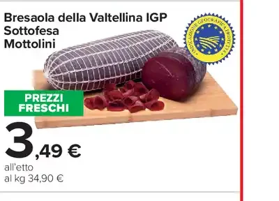 Bresaola della Valtellina IGP sottofesa Mottolini
