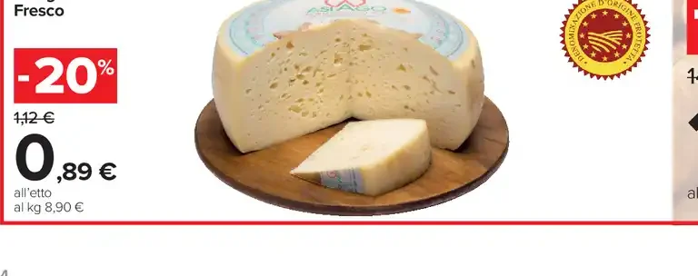 Asiago DOP fresco