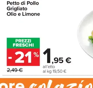 Petto di pollo grigliato olio e limone