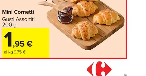Mini cornetti gusti assortiti