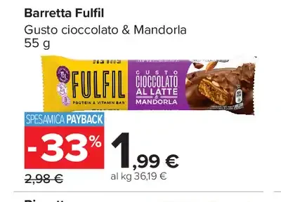 Barretta Fulfil Gusto Cioccolato e Mandorla