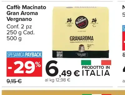 Caffè Macinato Gran Aroma Vergnano