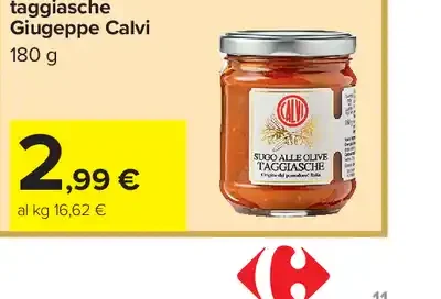 Sugo alle olive taggiasche Giueppe Calvi