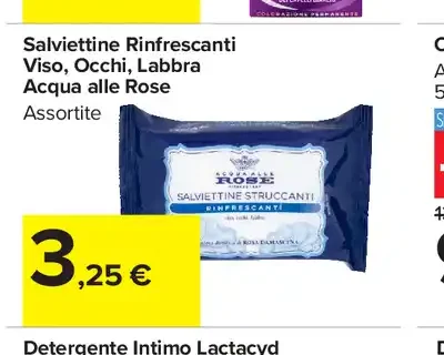 Salviettine rinfrescanti Acqua alle Rose