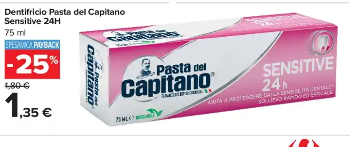 Dentifricio Pasta del Capitano Sensitive 24H