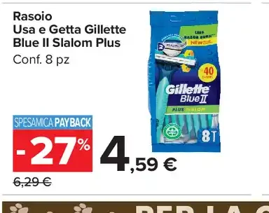 Rasoio usa e getta Gillette Blue II Slalom Plus