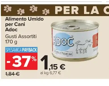 Alimento umido per cani Adoc